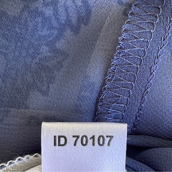 LOFT Blue White Floral Stripe Chiffon Hem Layered Cami Tank Top Size M NWT - Picture 11 of 11